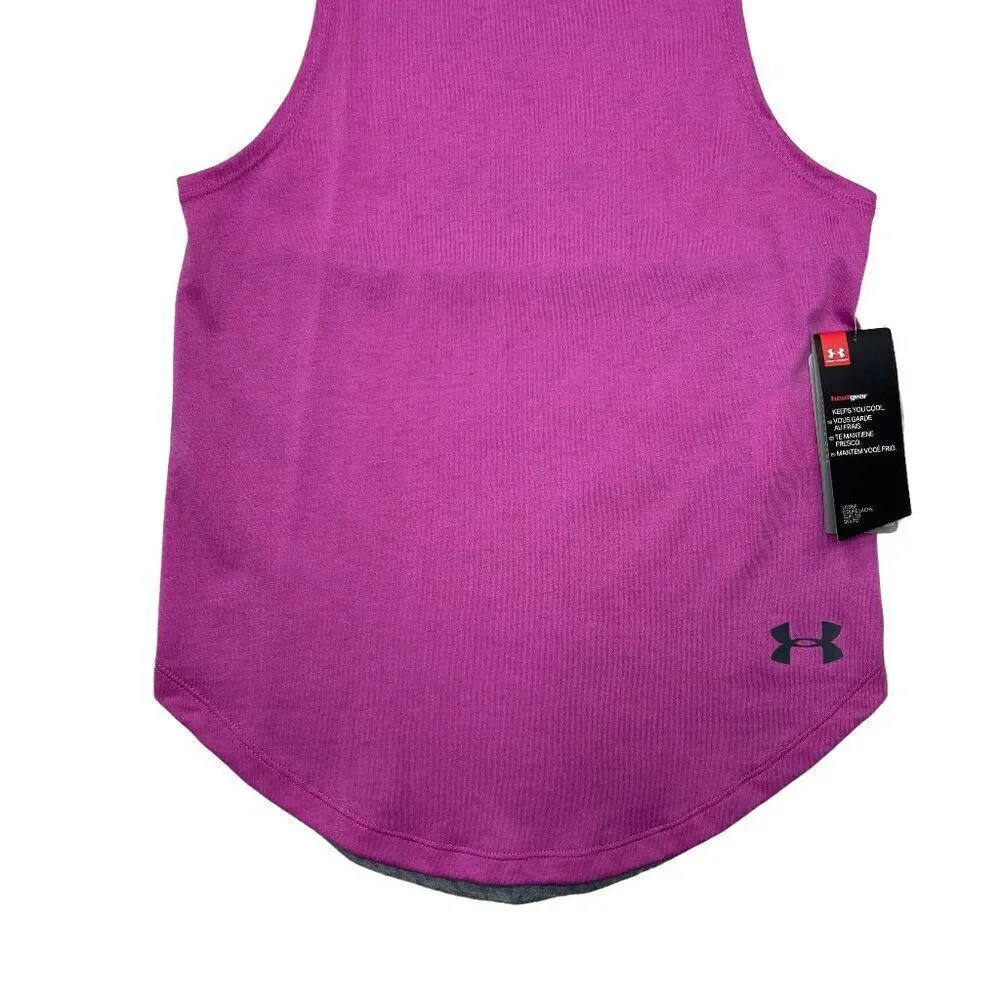 Under Armour Tank Top Girls‎ Medium Loose HeatGear Athletic